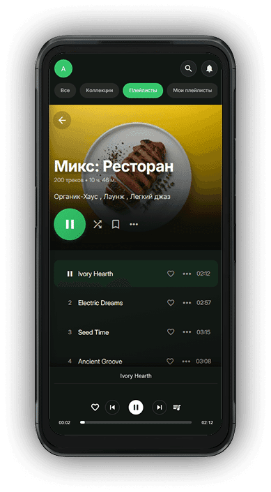 Комузыка — мобильное приложение Приложение Комузыка на смартфоне